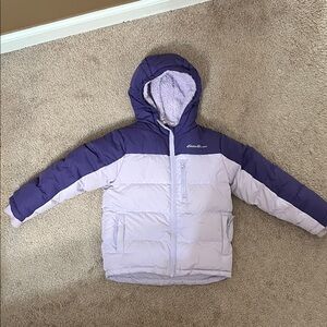 Eddie Bauer Two-Tone Purple Hooded Jacket
